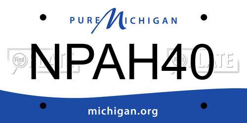 NPAH40 Michigan License Plate