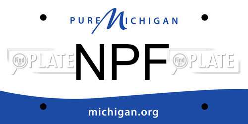 NPF Michigan License Plate