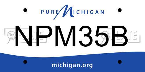 NPM35B Michigan License Plate