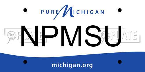 NPMSU Michigan License Plate