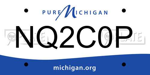 NQ2C0P Michigan License Plate