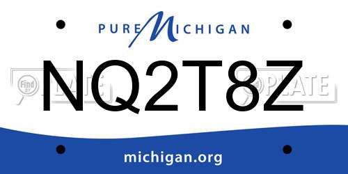 NQ2T8Z Michigan License Plate