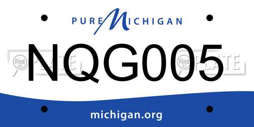 NQG005 Michigan License Plate