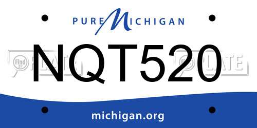 NQT520 Michigan License Plate