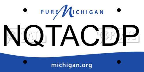NQTACDP Michigan License Plate