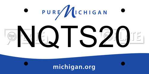 NQTS20 Michigan License Plate