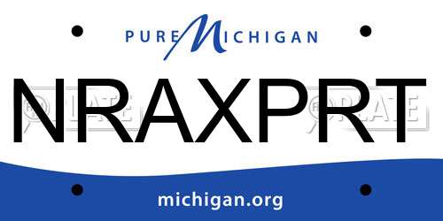 NRAXPRT Michigan License Plate