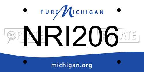 NRI206 Michigan License Plate