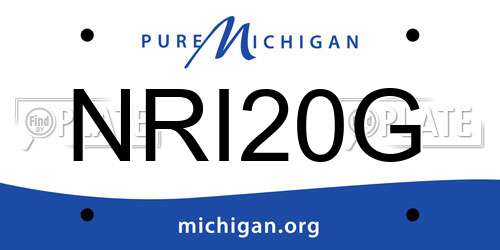 NRI20G Michigan License Plate