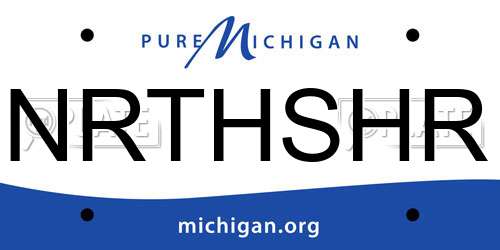 NRTHSHR Michigan License Plate