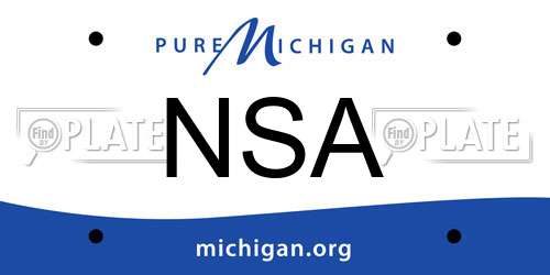 NSA Michigan License Plate
