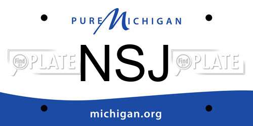 NSJ Michigan License Plate