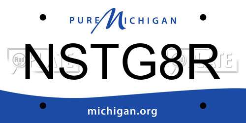 NSTG8R Michigan License Plate