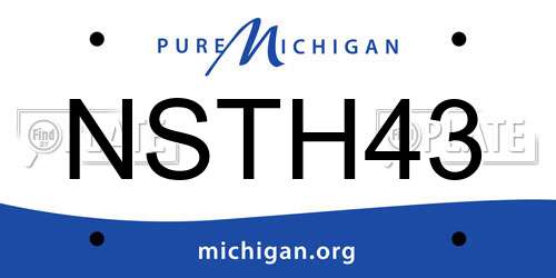 NSTH43 Michigan License Plate