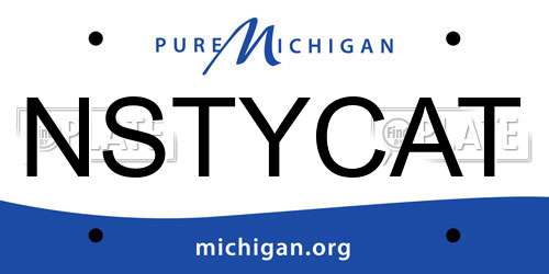 NSTYCAT Michigan License Plate