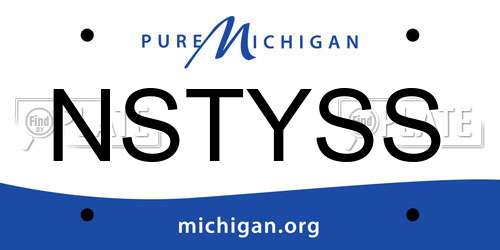 NSTYSS Michigan License Plate