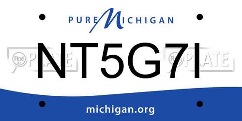 NT5G7I Michigan License Plate