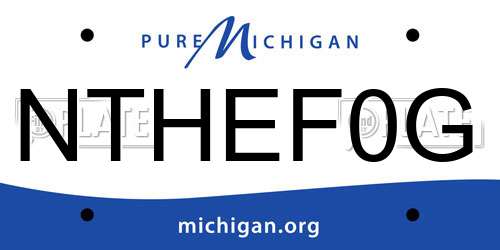NTHEF0G Michigan License Plate