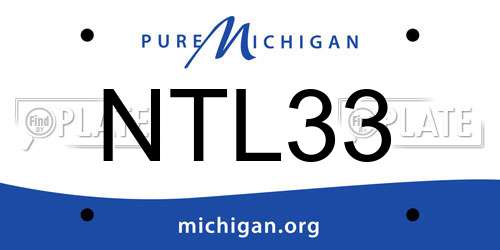 NTL33 Michigan License Plate