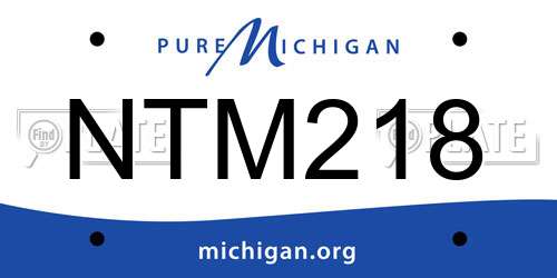 NTM218 Michigan License Plate