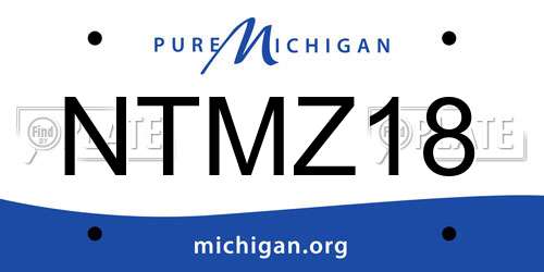 NTMZ18 Michigan License Plate