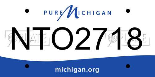 NTO2718 Michigan License Plate