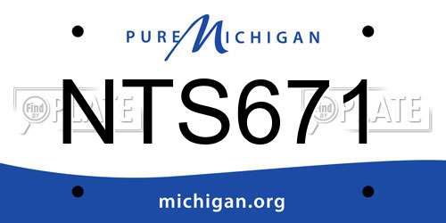 NTS671 Michigan License Plate