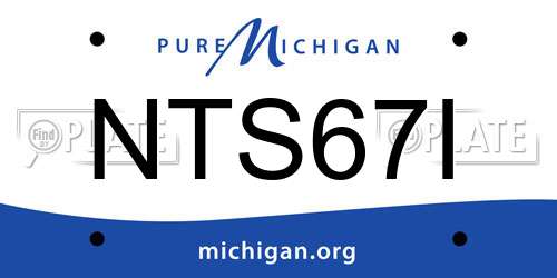 NTS67I Michigan License Plate