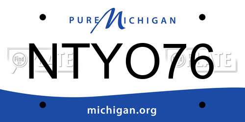NTYO76 Michigan License Plate