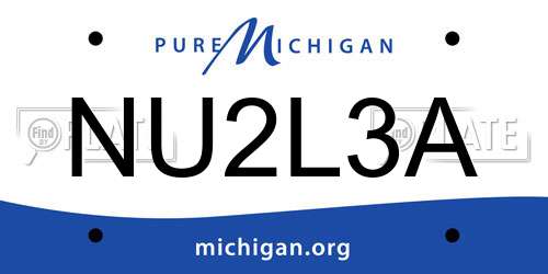 NU2L3A Michigan License Plate