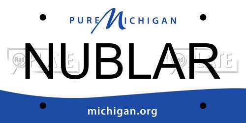 NUBLAR Michigan License Plate
