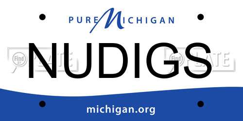NUDIGS Michigan License Plate