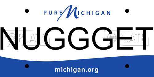 NUGGGET Michigan License Plate