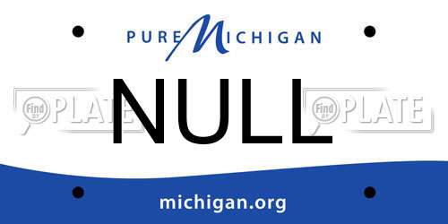 NULL Michigan License Plate