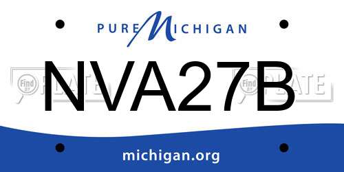 NVA27B Michigan License Plate