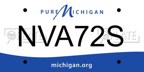 NVA72S Michigan License Plate