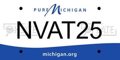 NVAT25 Michigan License Plate