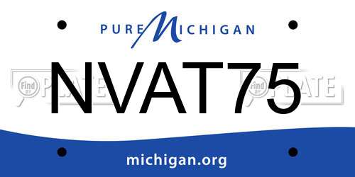 NVAT75 Michigan License Plate