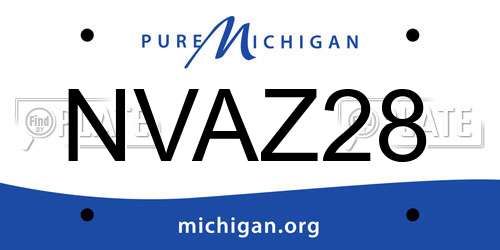 NVAZ28 Michigan License Plate
