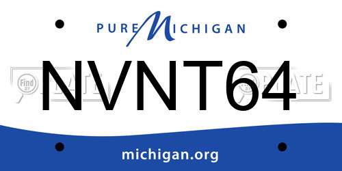 NVNT64 Michigan License Plate