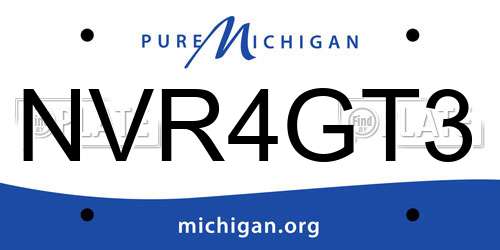 NVR4GT3 Michigan License Plate