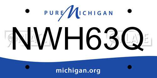 NWH63Q Michigan License Plate