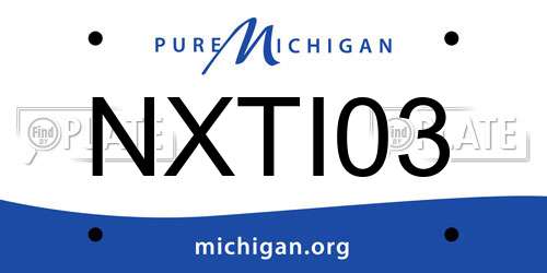 NXTI03 Michigan License Plate
