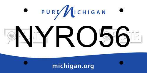 NYRO56 Michigan License Plate