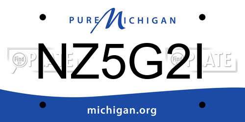 NZ5G2I Michigan License Plate