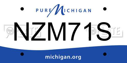 NZM71S Michigan License Plate