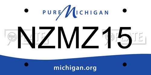 NZMZ15 Michigan License Plate