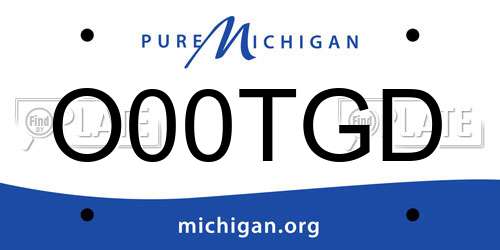 O00TGD Michigan License Plate