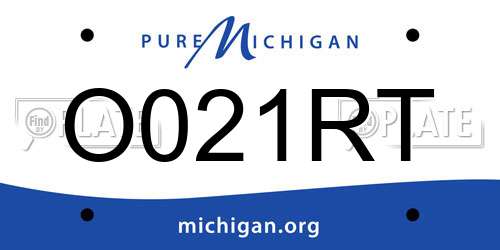 O021RT Michigan License Plate