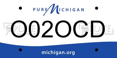 O02OCD Michigan License Plate